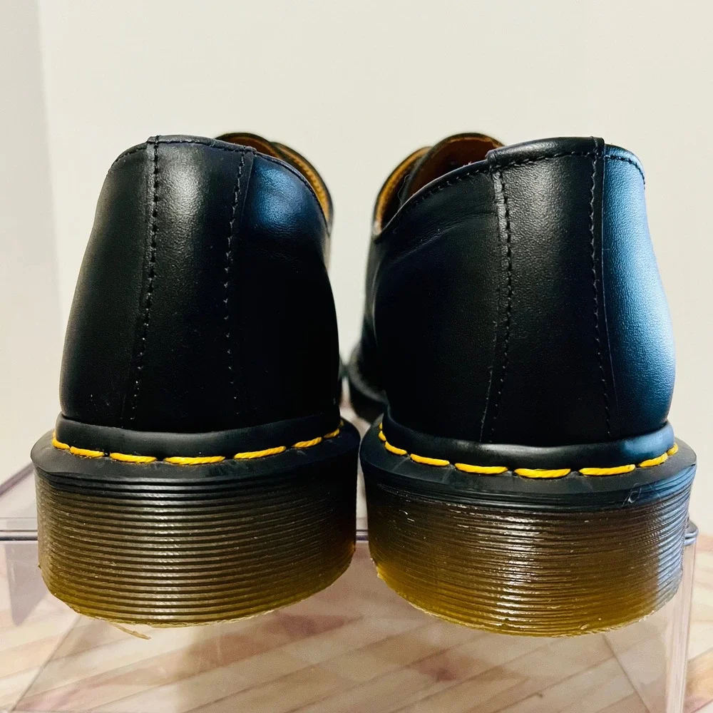 Dr Martens 1461 Oxford Black Smooth Leather Mens 9 Womens 10 Goth Dark Academia